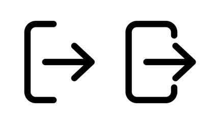 Fototapete - Exit vector icon symbol. illustration sign collection.
