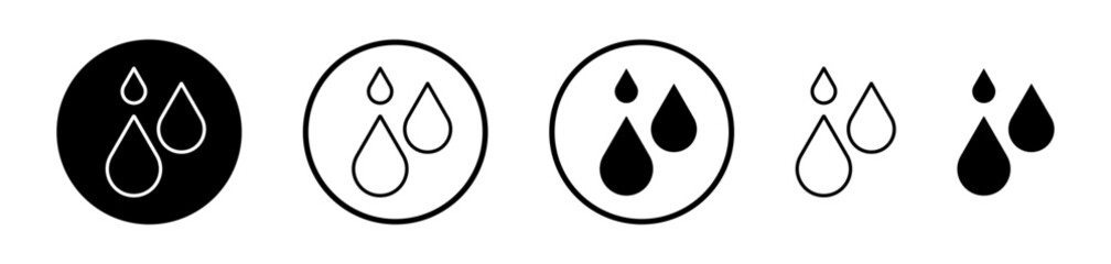 Aufkleber - Raindrops vector icon symbol. illustration sign collection.