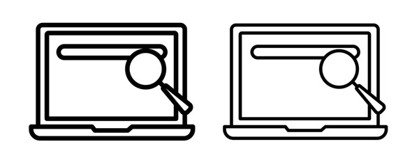 Fototapete - Search online vector icon symbol. illustration sign collection.