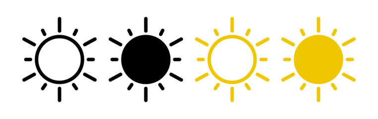 Aufkleber - Sun vector icon symbol. illustration sign collection.