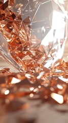 Poster - Abstract image of a faceted and broken metallic structure