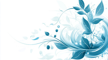 Poster - Geometric blue color abstract background. Design wave style with copy space