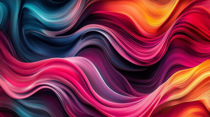 Poster - Colorful color line waves abstract background design. vector illustration