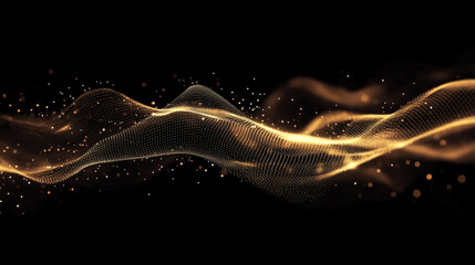 Poster - Polygon abstract background concept of dots and lines connected. with a dark background	