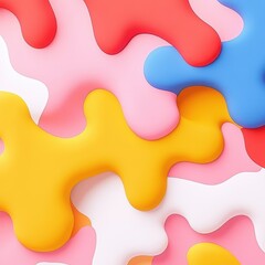 Poster - Colorful abstract shapes overlapping in an intriguing and artistic design