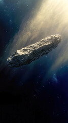 Aufkleber - Oumuamua journeys through the cosmos, revealing interstellar mysteries