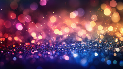 Poster - Digital cyberspace and particles background