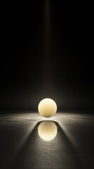 Poster - A glowing sphere reflecting on a dark textured surface