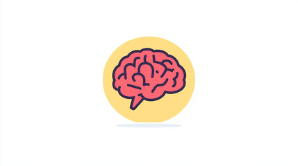 Poster - Flat lined brains icon.