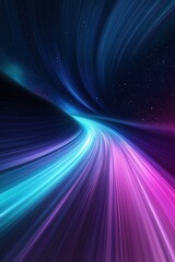 Poster - A colorful spiral of light and dark blue and purple. The colors are vibrant and the spiral is long and winding