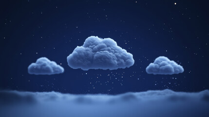 Poster - cloud and edge computing technology concept with cybersecurity data protection system. three large c