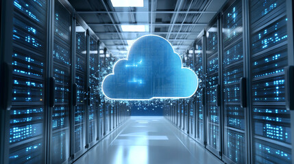 Poster - data connection with network sky cloud storage technology internet business concept background