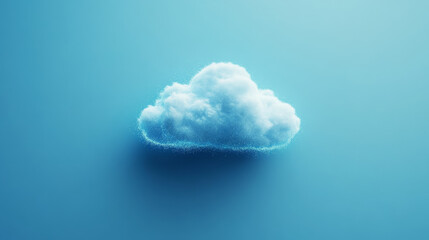 Poster - cloud computing technology database storage security concept backup transfer. there is a large cloud