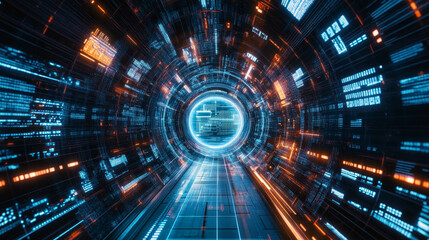 Poster - Shield Icon of Cyber Security Digital Data, Digital Data Network Protection, Global Network 5g High-Speed Internet Connection and Big Data Analysis Future Background Concept. 3d rendering