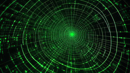 Poster - Vector green radar in searching on Black Background