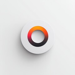Poster - Abstract Gradient Circle on White Background, Clean Minimalist Design, Modern Art