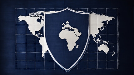 Poster - data protection concepts in cybersecurity and privacy technologies. there is a large shield that sta