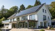© Waqas - Solar panels house architecture building.