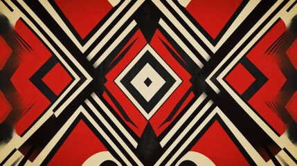 Poster - Red and black geometric abstract on background modern design with copy space, Vector illustration eps10