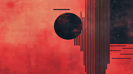 Poster - Red color polygon abstract background technology modern design with copy space, Vector Illustration