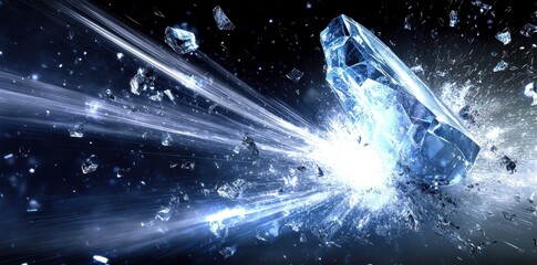 Poster - A Large Crystalline Structure Shattering With Light and Energy