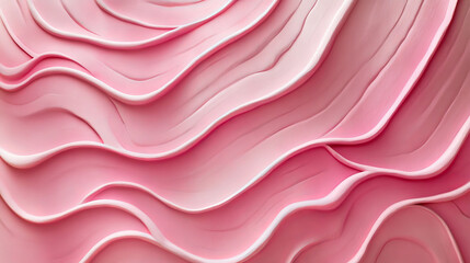 Poster - Vector pink abstract decorative wave isolated on white background