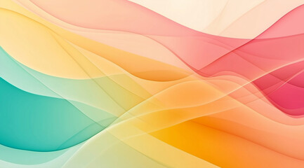 Poster - pleasant and attractive background with an abstract pattern similar to waves in blue and yellow tones