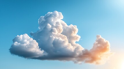 Wall Mural - abstract blue sky with soft white cumulus clouds