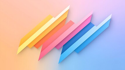 Poster - Abstract Colorful Geometric Background with Pastel Gradient Shapes