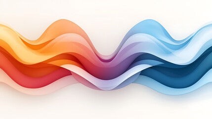 Poster - Abstract Rainbow Wave Background