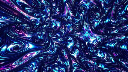 Aufkleber - Vibrant swirling abstract pattern in blue and purple shades, digital art concept