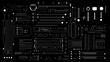 © Георгий Александрови - Abstract digital circuitry design featuring lines and shapes on a black background displaying technological themes