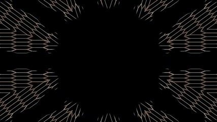abstract lines colorful dots light shining round shape in center, black background	