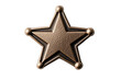 © eclipse - Bronze five-pointed star sheriff badge on black background, cut out