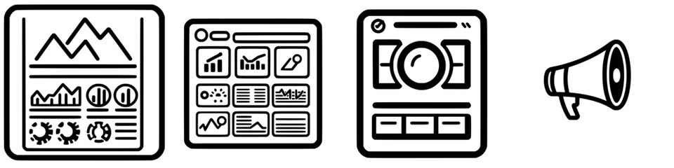 Fototapete - Detailed visual representation of data analysis highlighted with charts and graphs for informative presentations