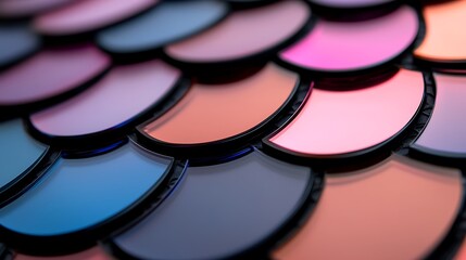 Poster - Closeup of Colorful Shiny Scales Texture