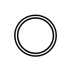Poster - Simple circular design with dual lines, perfect for minimalist art, decoration, or digital media background