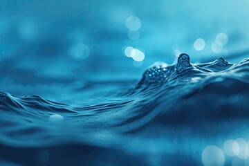 Poster - Abstract Gradient Blue Background: Blurred Aqua Water Texture for Website Design and Graphic Layout