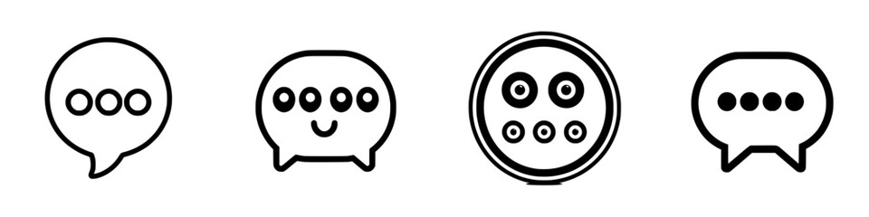 Poster - Various speech bubble icons representing communication styles in a digital format for creative design projects