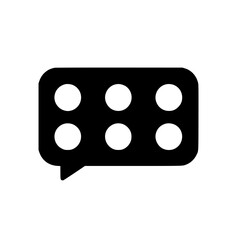 Poster - Creative black and white speech bubble design symbolizing communication and dialogue in modern graphic styles
