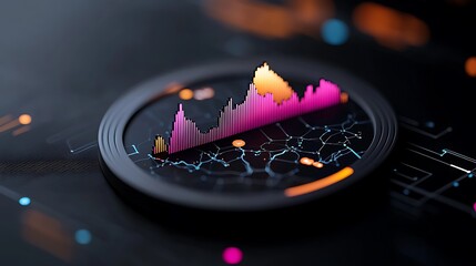 Poster - Abstract Digital Graph Representing Data Trends