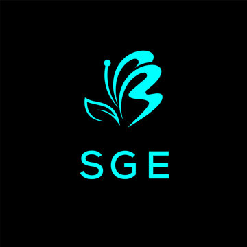 SGE creative minimalist letter logo.