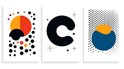 Poster - Abstract Geometric Poster Templates: Book Cover Layouts with Modern Shapes