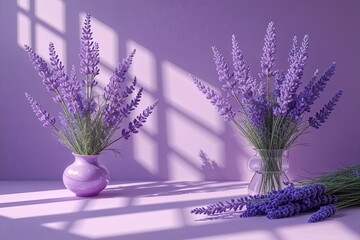 Poster - Lavender Background with Shadows for Dreamy Artistic Presentations