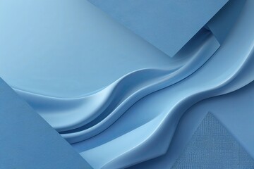 Poster - Soft Blue Gradient Abstract Background Featuring Textured Geometric Shapes