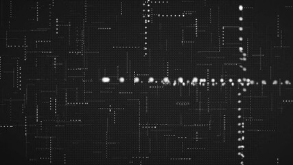 Wall Mural - hud dynamic moving lines on futuristic background abstract digital interface with glowing red and bl
