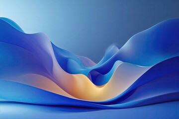 Poster - Modern Blue Gradient Abstract Background for Contemporary Design