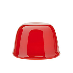 Poster - Vibrant red gelatin dessert with a smooth, glossy surface, showcasing a classic, simple treat 