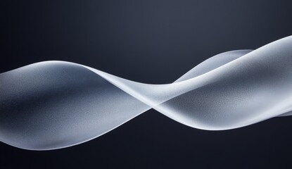 Poster - Abstract flowing waves on dark background