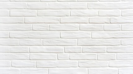 Poster - White textured brick wall ideal for backgrounds and interior design.